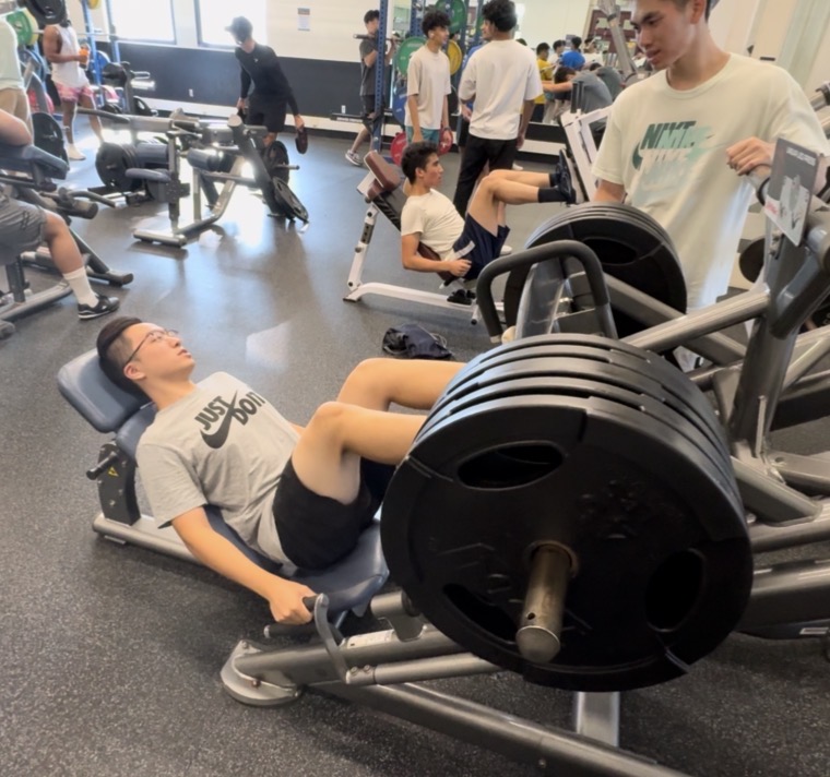 Jimmy and Alex training together at the UCSB Recreation Center in October 2023.